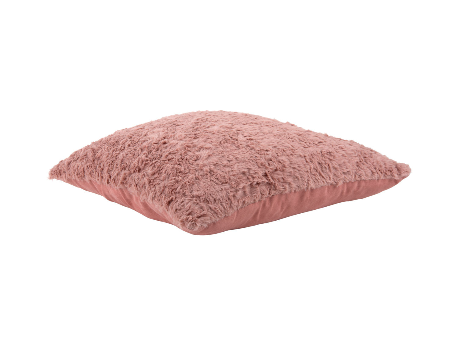 Cushion Tierno furry faded pink