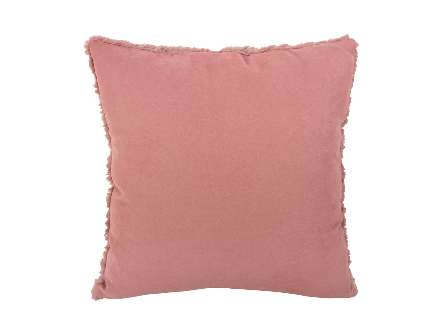 Cushion Tierno furry faded pink