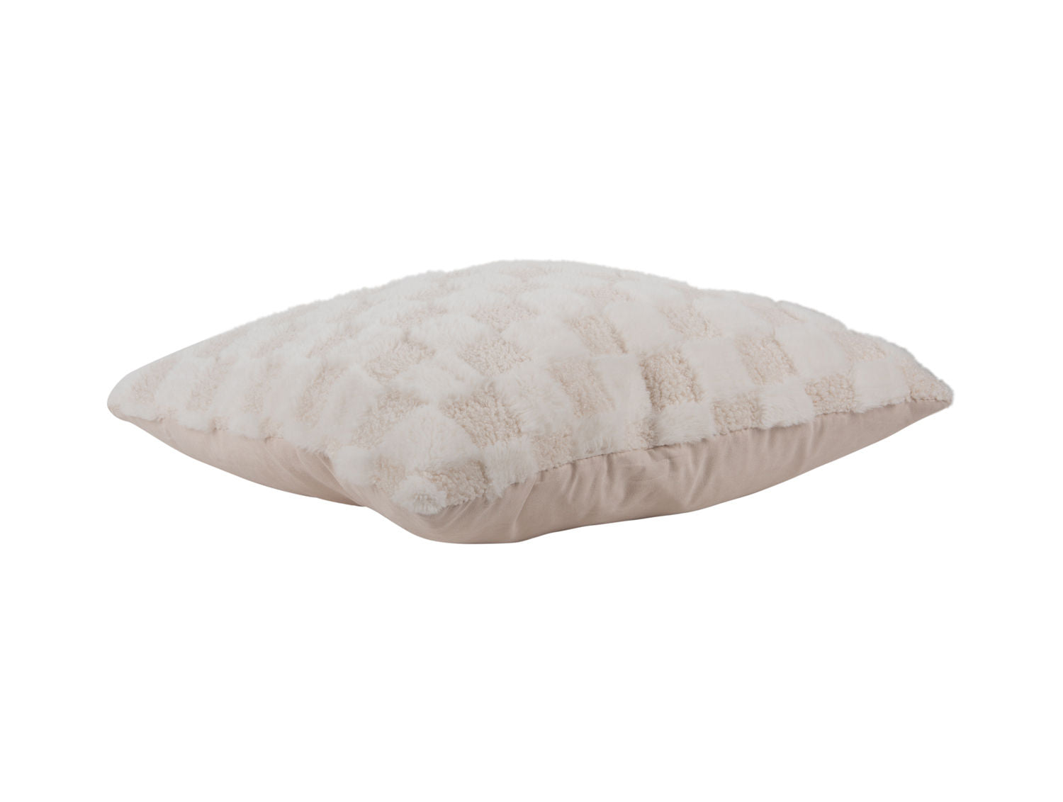 Cushion Checker white w. sand brown