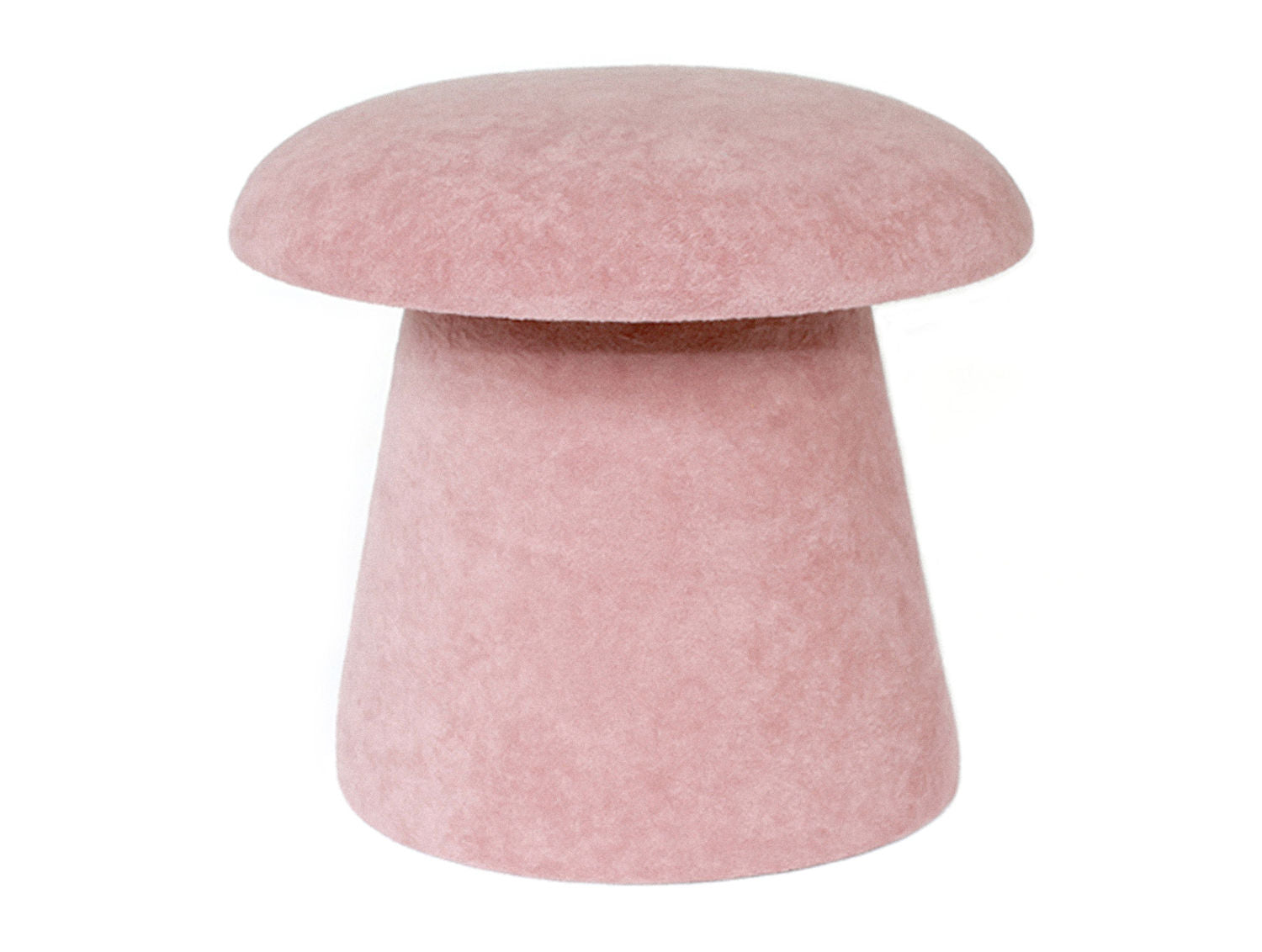 Pouf Mushroom brushed velvet faded pink - H 37 cm x D 40