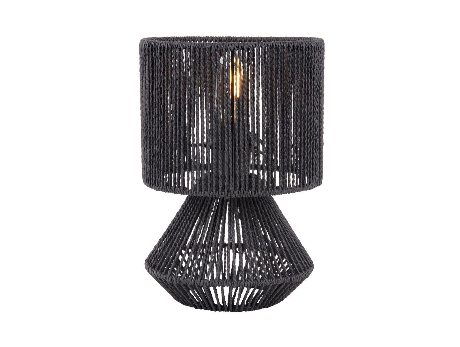 Table lamp Forma paper rope black - L 20 cm x H 30 cm x P 20