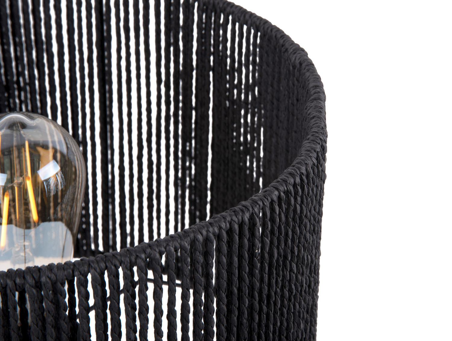 Table lamp Forma paper rope black - L 20 cm x H 30 cm x P 20