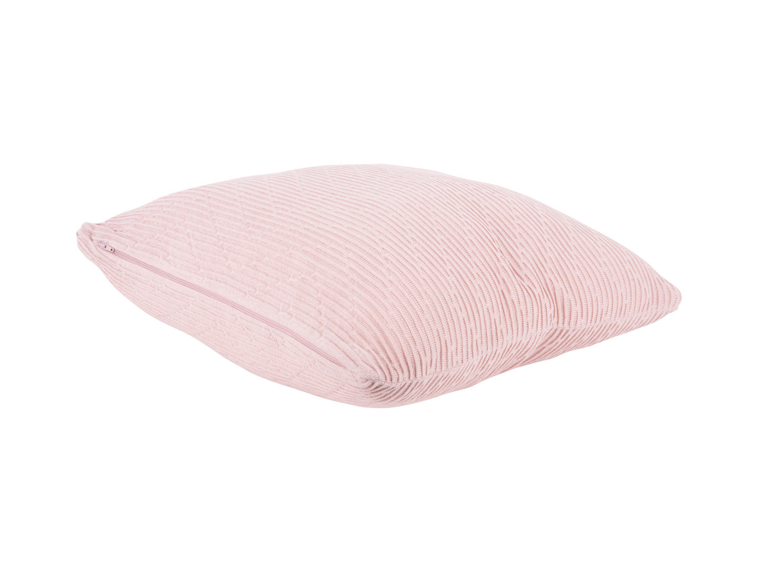 Cushion Zigzag knitted cotton soft pink