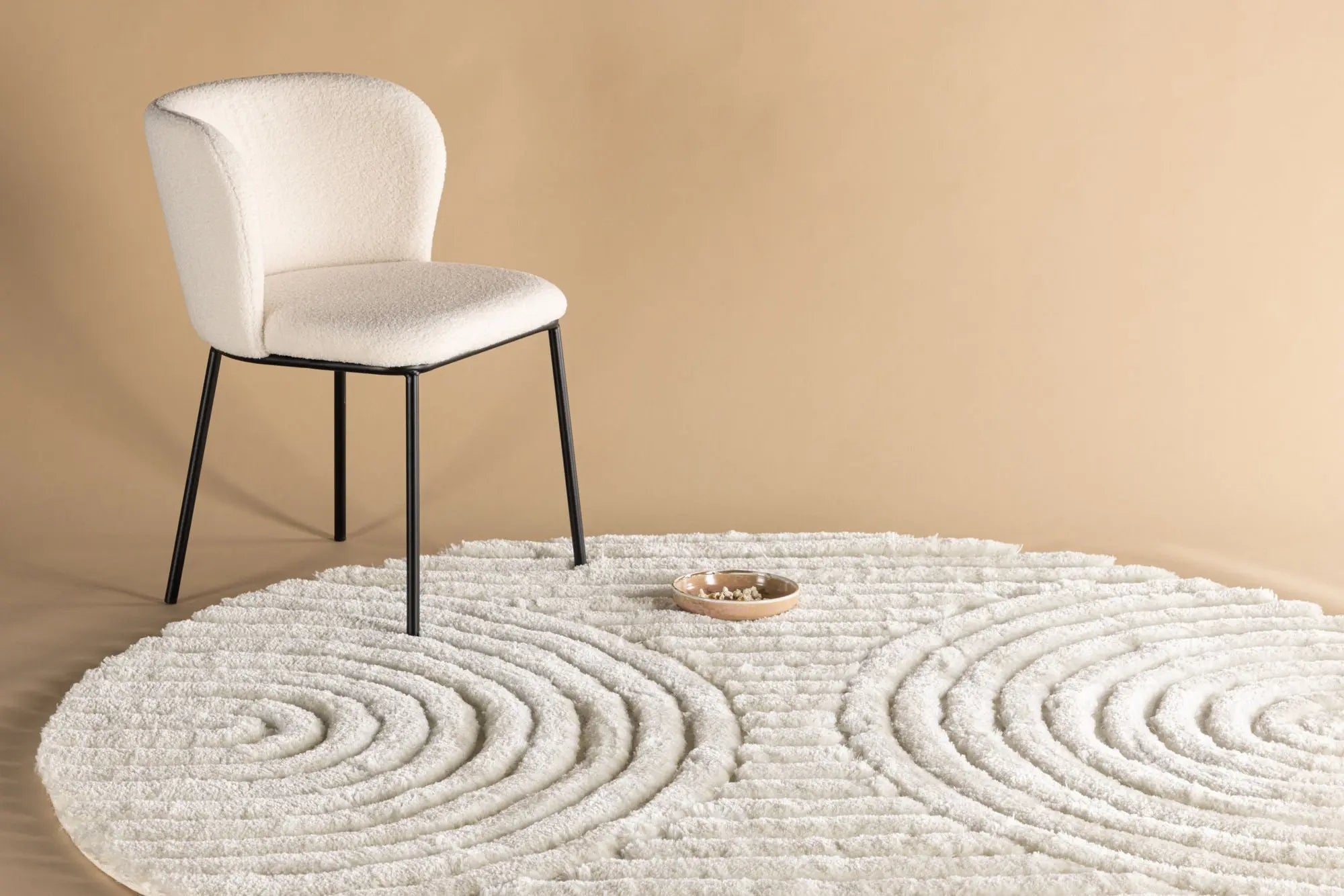 Tapis en polyester rond Niklas - 200*200cm - ø200 - Polyester