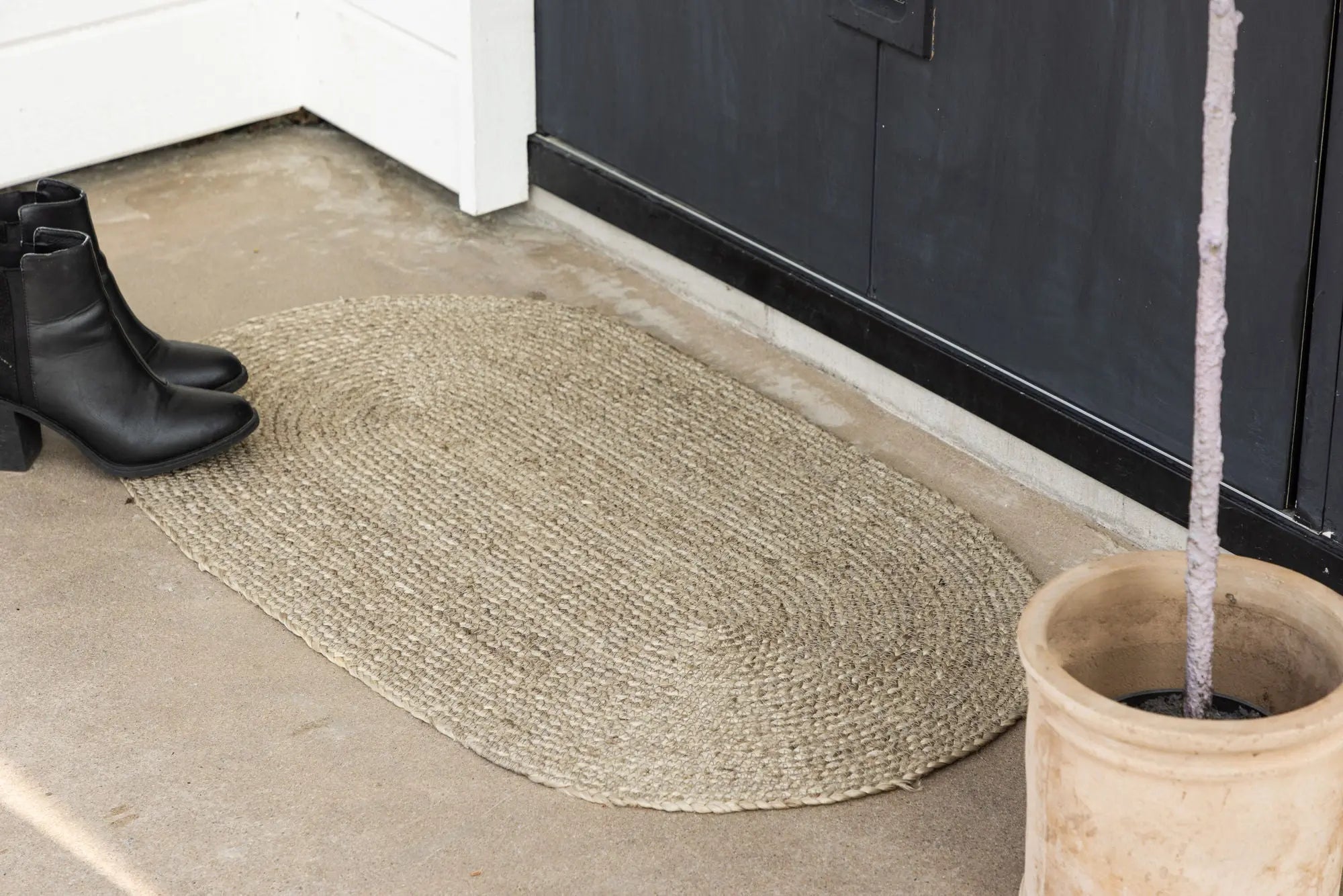 Tapis ovale Olivier - 50*90cm - 50 x 90 - Jute