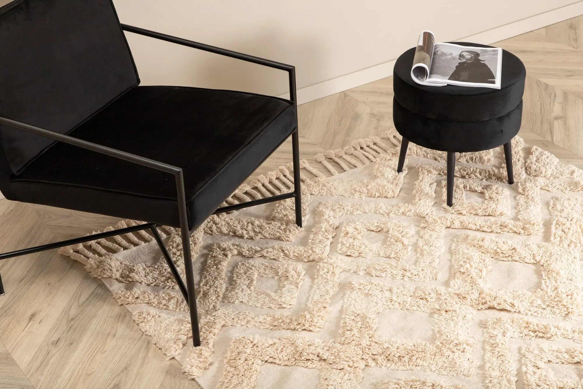 Tapis rectangulaire Hilma - 160*230cm - 230 x 160 - Coton
