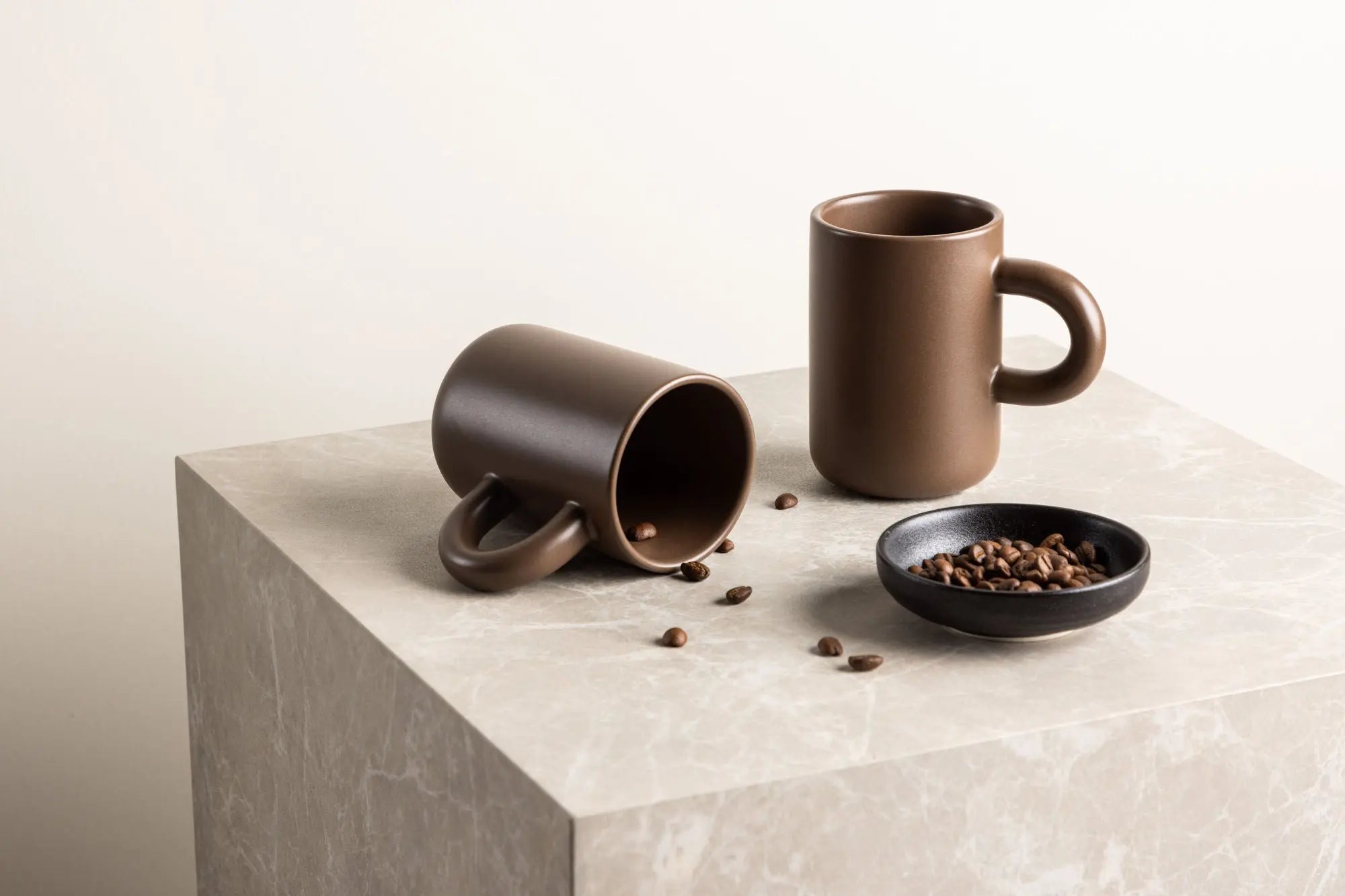 Lot de 2 tasses à thé - ø7 - Porcelaine à la cendre d'os