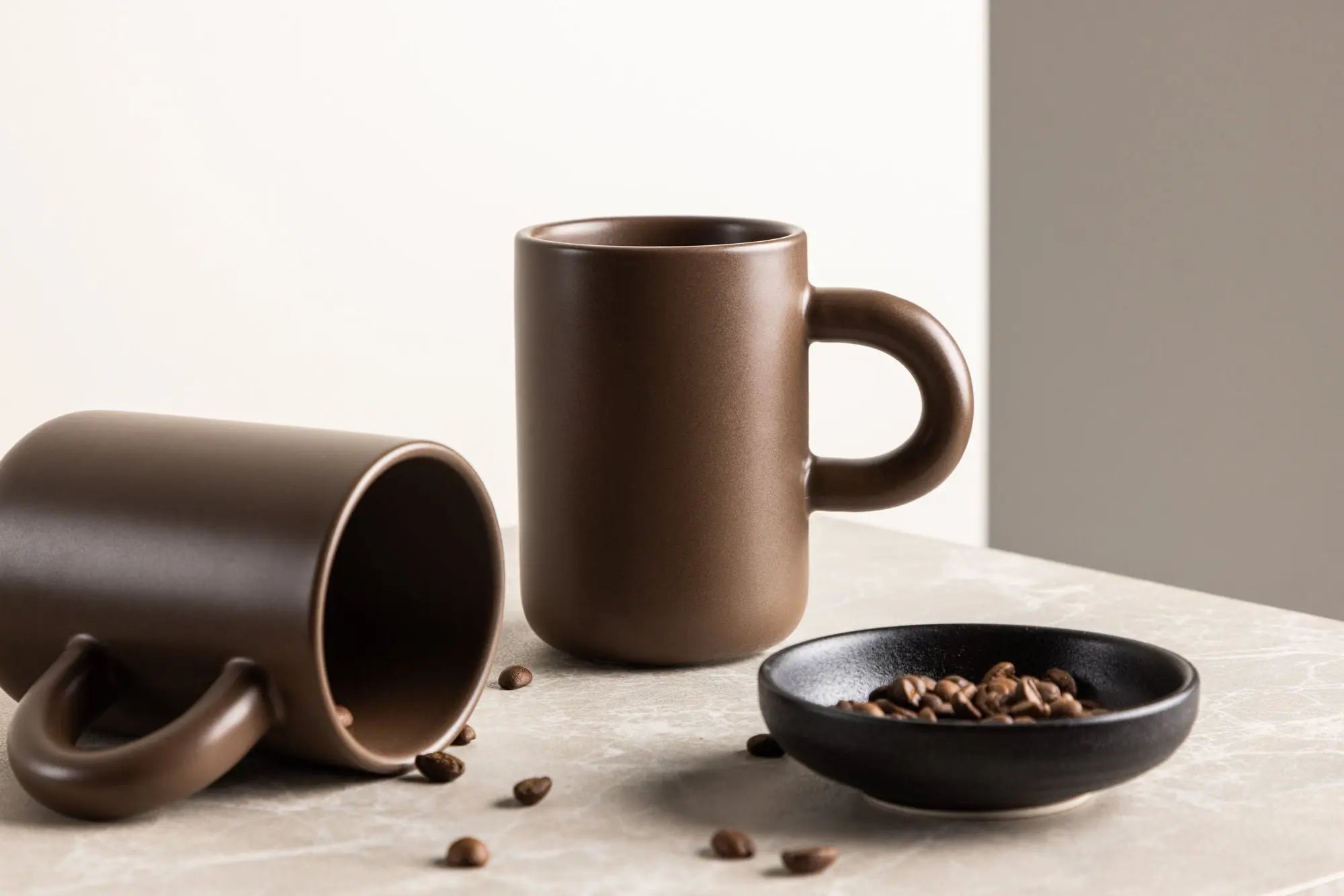 Lot de 2 tasses à thé - ø7 - Porcelaine à la cendre d'os